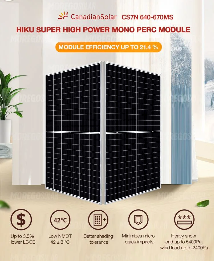 Canadian Solar Panels Hiku 7 670W 660W 665W Bihiku 7 Series Mono Solar Panel CS7n 670ms