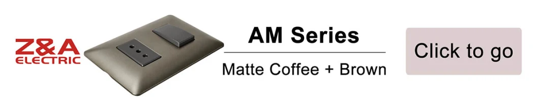 AM2108. MBC AM Series Matte Coffee + Brown Z&A ZA Electric Wall Socket