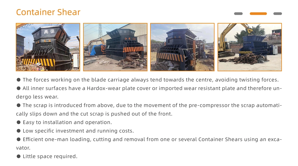 Container Shear CS- Series of Hydraulic Metal Shears with 24 Hours Technical Support